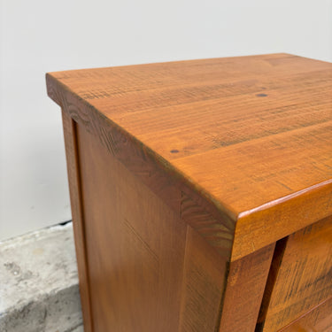 Wanaka 3 Drawer Bedside Cabinet I Chestnut Pine Finish