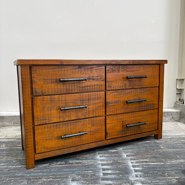 Wanaka 6 Drawer Lowboy I Chestnut Pine Finish