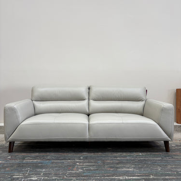 Bavaria Leather Sofa – Silver (2 & 3 Seater Options)