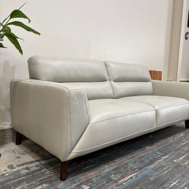 Bavaria Leather Sofa – Silver (2 & 3 Seater Options)