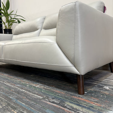 Bavaria Leather Sofa – Silver (2 & 3 Seater Options)