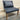 Clara Leather Accent Chair | Dark Blue