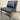 Clara Leather Accent Chair | Dark Blue