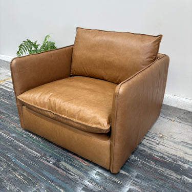 Atticus Armchair | Tobacco Leather