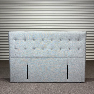 Boston Headboard in Light Grey, King size padded woven-fabric headboard with a clean, modern shape